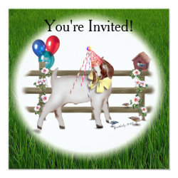 Goat Birthday Party Invitation