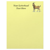 Goat:  Brown Customized Letterhead