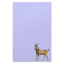 Goat:  Brown Personalized Stationery