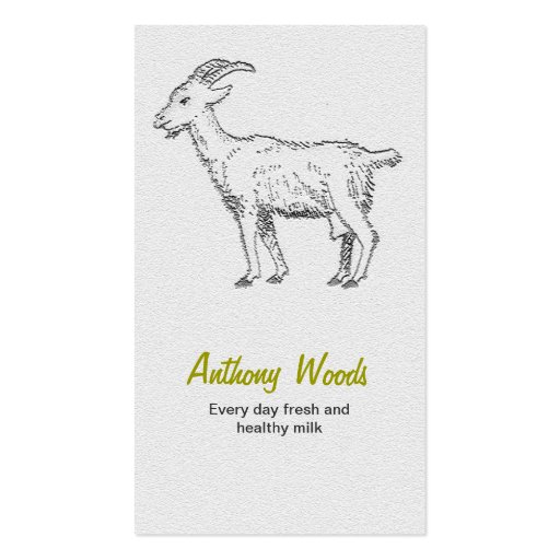 Goat business card (front side)