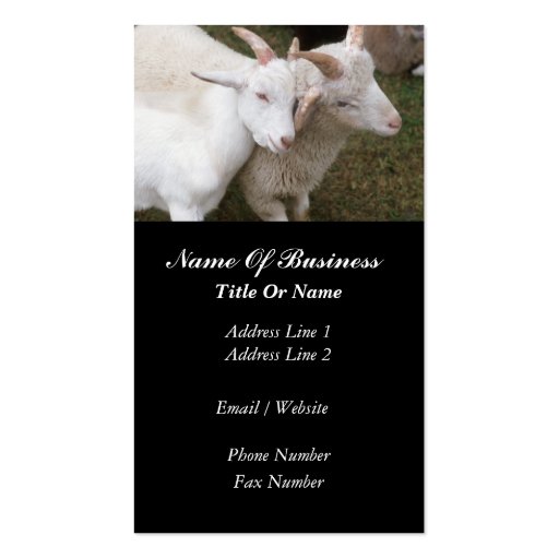 Goat Farmer Business Card (front side)