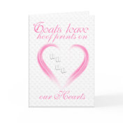Goat Hoof Print Valentine Card