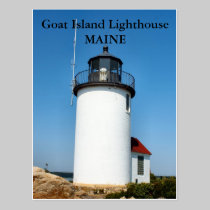 Goat Island Lighthouse, Maine Postcard postcards