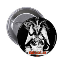 Goat of Mendes Black Round Button