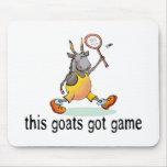 Goat Playing Badminton Mousepad