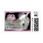 Goat Princess Happy Birthday Postage stamps