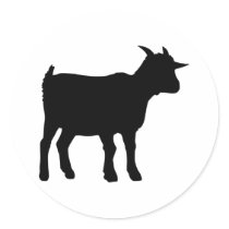 Goat Round Sticker