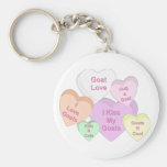 Goat Valentine Hearts Key Chain Goat Gift