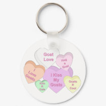 Goat Valentine Hearts Key Chain Goat Gift keychains