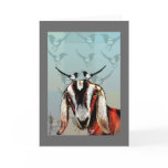 Goat with magpies: friendship, fine art card