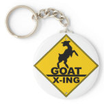 Goat X -ing / GOAT CROSSING WARNING SIGN Key Chain