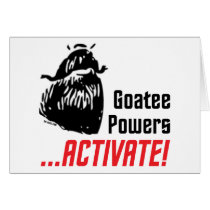 Goatee Powers Greeting Card