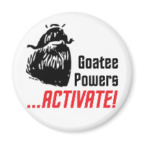 Goatee Powers Refrigerator Magnet