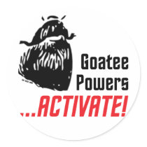 Goatee Powers Sticker