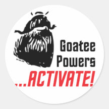 Goatee Powers Sticker