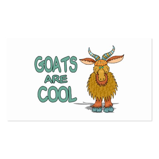 Goats Are Cool Business Cards (back side)