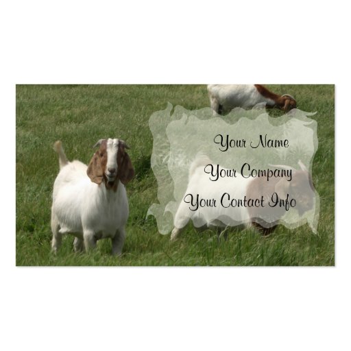 Goats Business Card Template (front side)