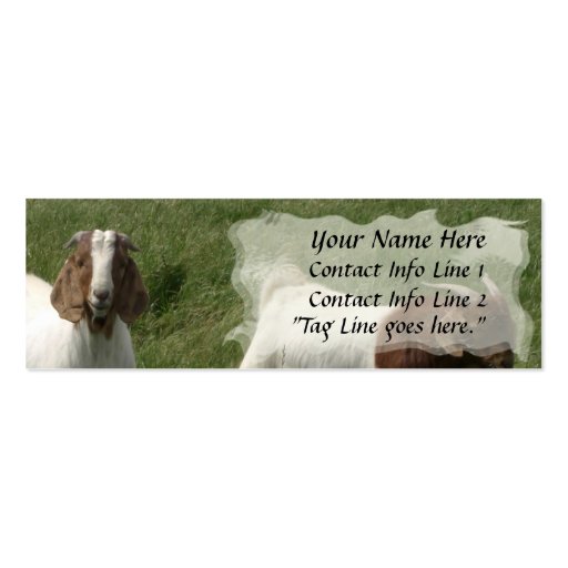 Goats Profile Card Business Card (front side)