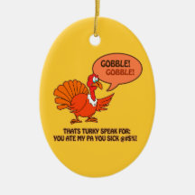 Gobble Gobble Christmas Ornaments