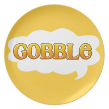 "Gobble" Thanksgiving Plate