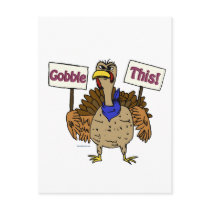 Gobble This - Talking Turkey Postcard