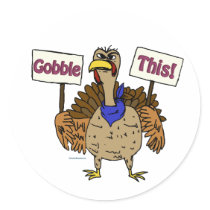 Gobble This - Talking Turkey Sticker