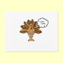 Gobble Turkey Thanksgiving Postcard postcards