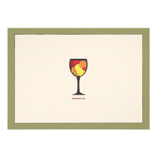 Goblet with Fruit Sangria & Tapas Party Invitation