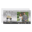 Goblets Sparkle Wedding Photo Card photo cards