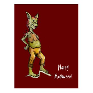 Goblin Halloween Postcard