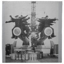 "Gobs" and Guns on the USS Texas Printed Napkin