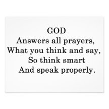 GOD ANSWERS ALL  PRAYERS PERSONALIZED ANNOUNCEMENT