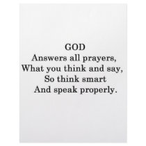 GOD ANSWERS ALL  PRAYERS PERSONALIZED LETTERHEAD