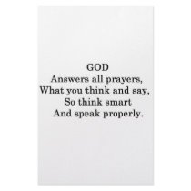 GOD ANSWERS ALL  PRAYERS PERSONALIZED STATIONERY