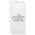 GOD ANSWERS ALL  PRAYERS rack cards