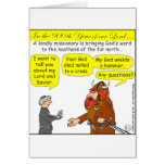 God / Atheist humor Cartoon in color Greeting Cards