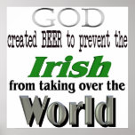 God Beer the Irish and World Conquest Print