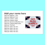 God bless America business cards