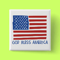God Bless America button