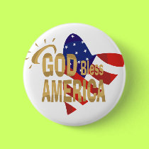 God Bless America button by holiday_tshirts God Bless America button