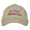 God Bless America by SRF embroidered hats