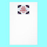 God bless America stationery