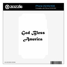 god bless america decal for iPhone 3