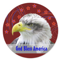God Bless America Eagle Stickers