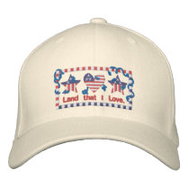God Bless America embroidered hats