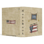 God Bless America Flag Stars Notebook Binder