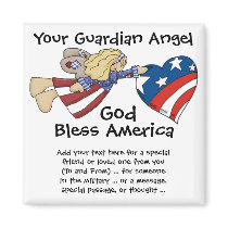 God Bless America Guardian Angel magnets by sharonrhea God Bless America Guardian Angel magnets