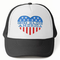 God Bless America Heart hats
