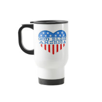 God Bless America Heart mugs