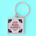 God bless America keychains